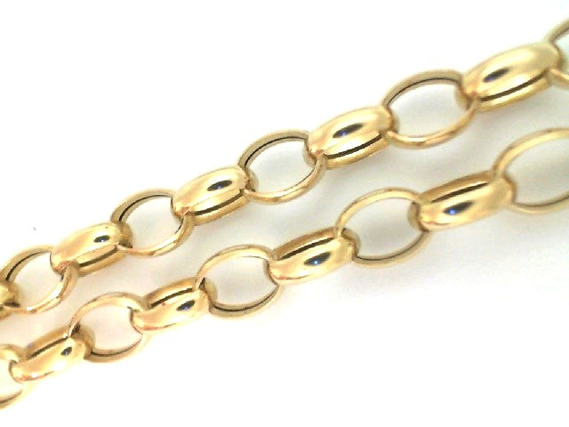 14KY 5.6mm Oval Cable Chain with Magnetic Clasp Length:20in Gram Weight:9.6gr