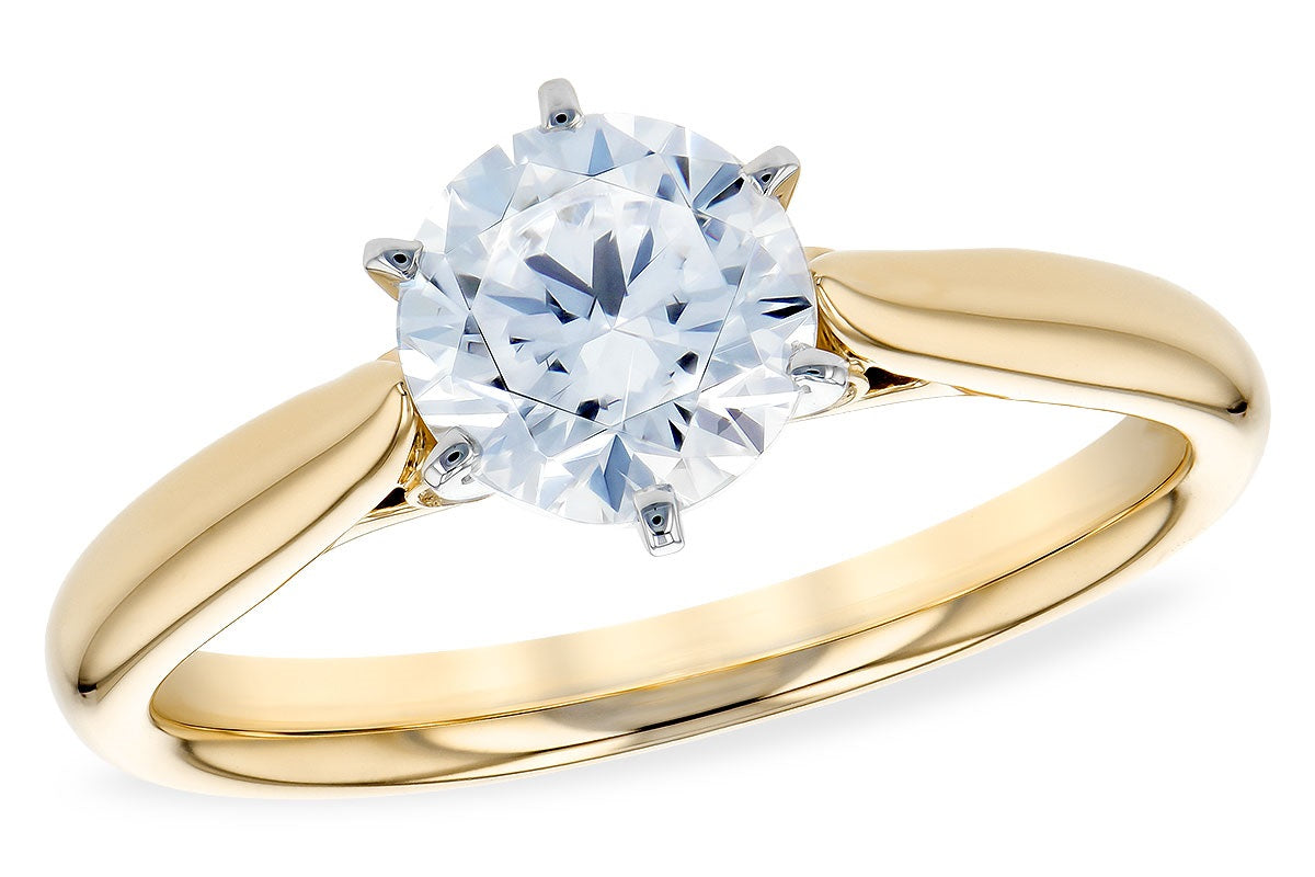 14KY RBC Diamond Engagement Ring