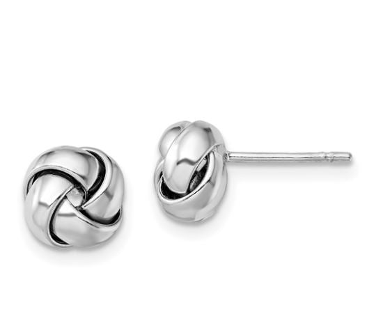 Sterling Silver Love Knot Post Earrings