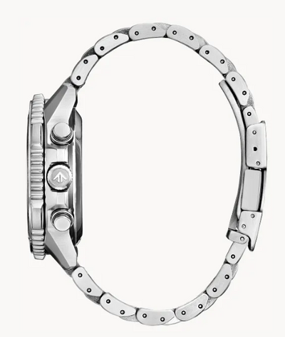 Gents Stainless Steel Citizen Eco-Drive "Promaster Navihawk" with Silver Tone Dial