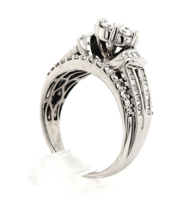 10KW 1.13ctTW approx. Diamond Cluster Engagement Ring