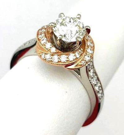 14K Two-Tone 1.27ctTW Diamond Engagement Ring