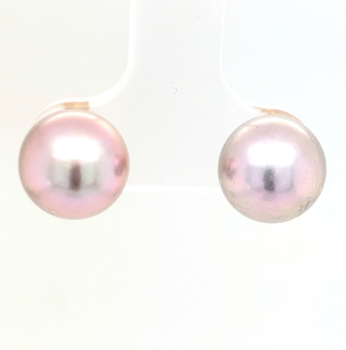 14K Yellow Gold Black Pearl Earring Pair