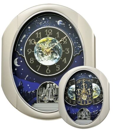 Peaceful Cosmos Musical Motion Wall Clock