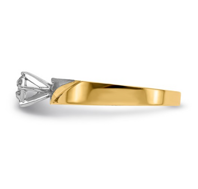 14K Two-Tone Gold Diamond Trio Engagement Ring