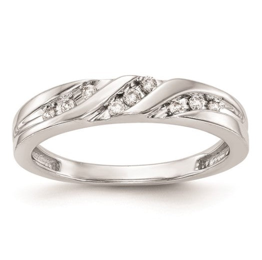 14KW Ladies Diamond Wedding Band