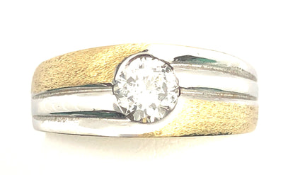 14KTT 0.40ct RBC Diamond Fashion Ring