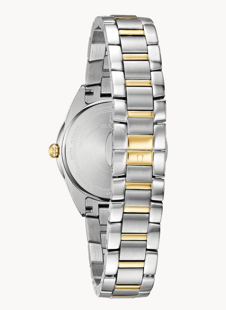 Lady's Two-Tone Bulova "Sutton" with Diamond Mother of Pearl Dial