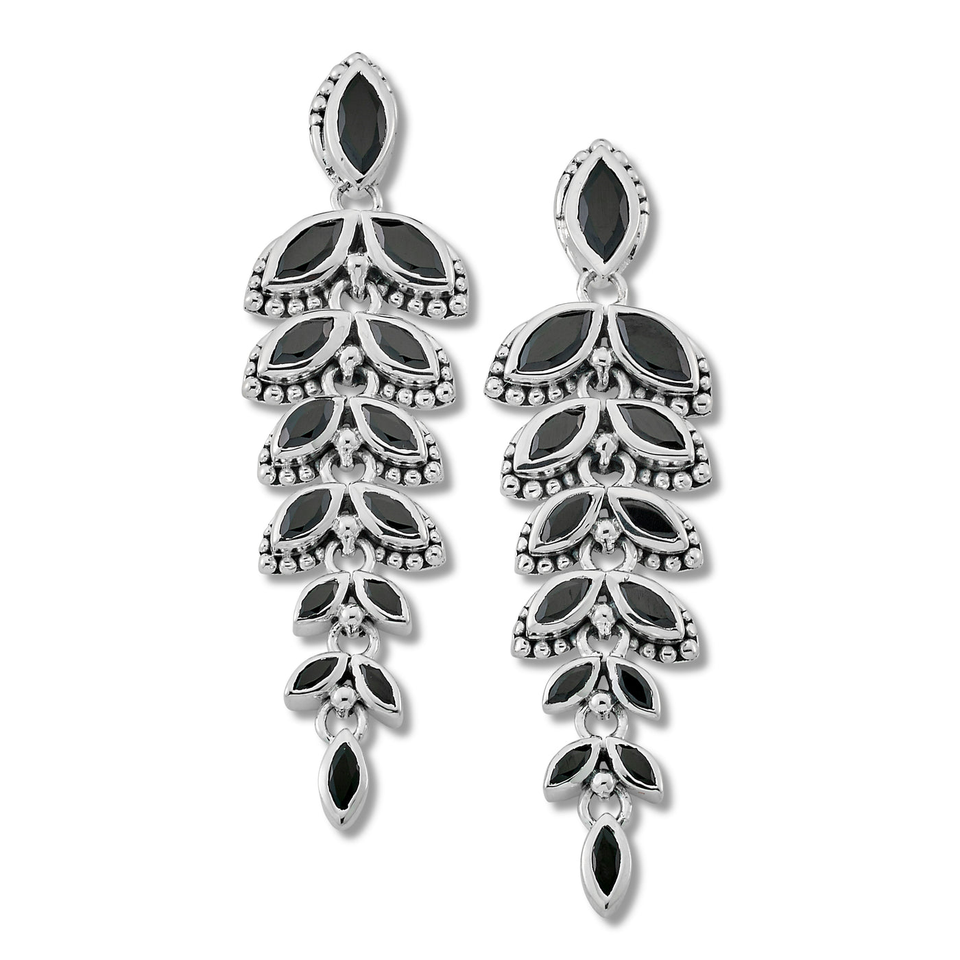 SS "Evening Flight Earrings" with Black Spinel