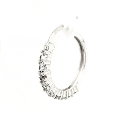 SS Round CZ Hoop Earrings