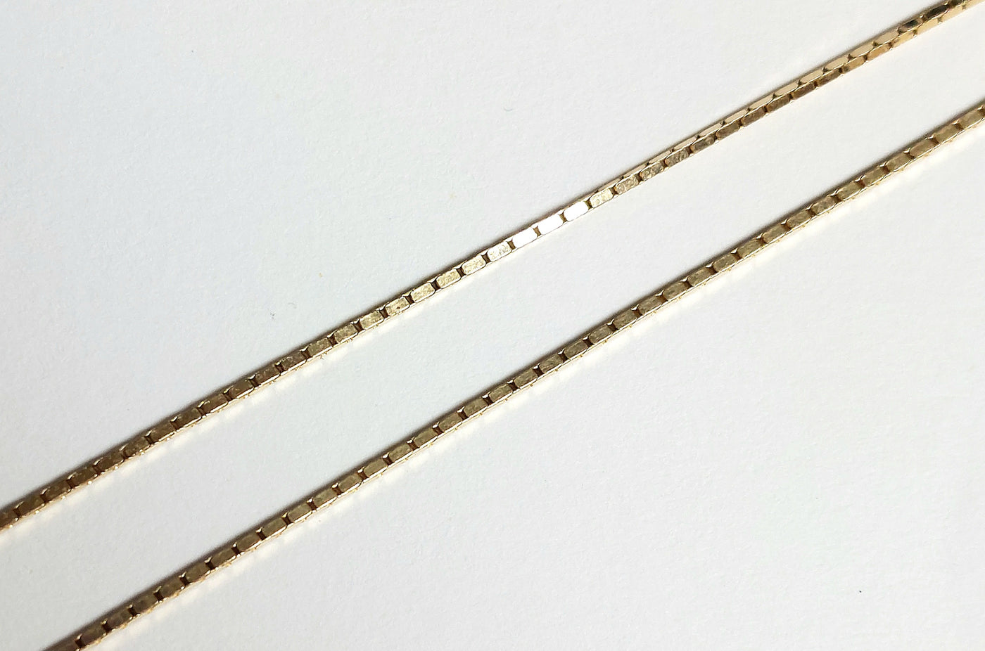 14KY 1mm Elongated Box Chain