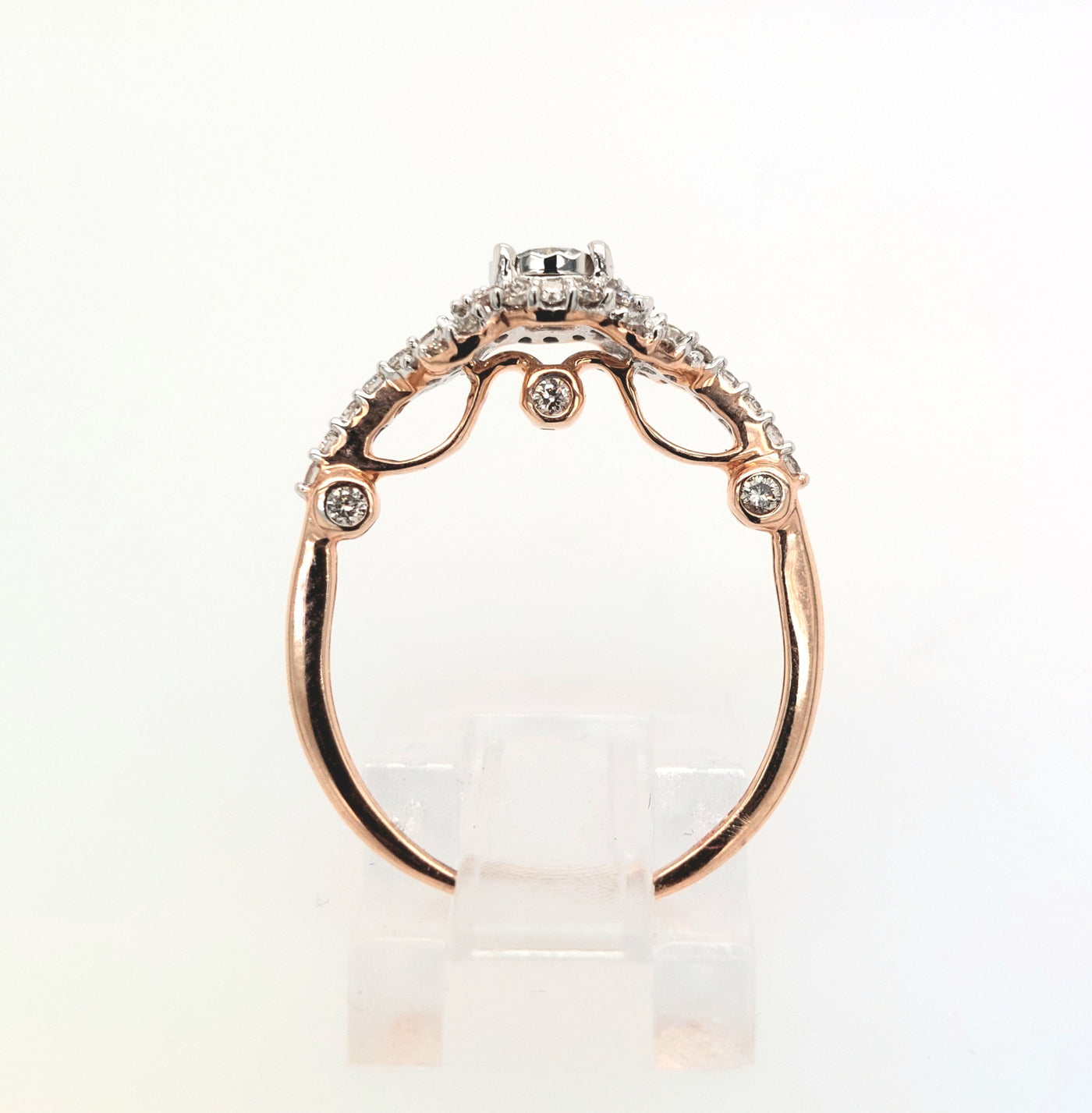 Capture Her Heart with this 14K Rose Gold 0.62ctTW Diamond Engagement Ring H-I/SI2-I1 Size:7 Gram Weight:2.3g