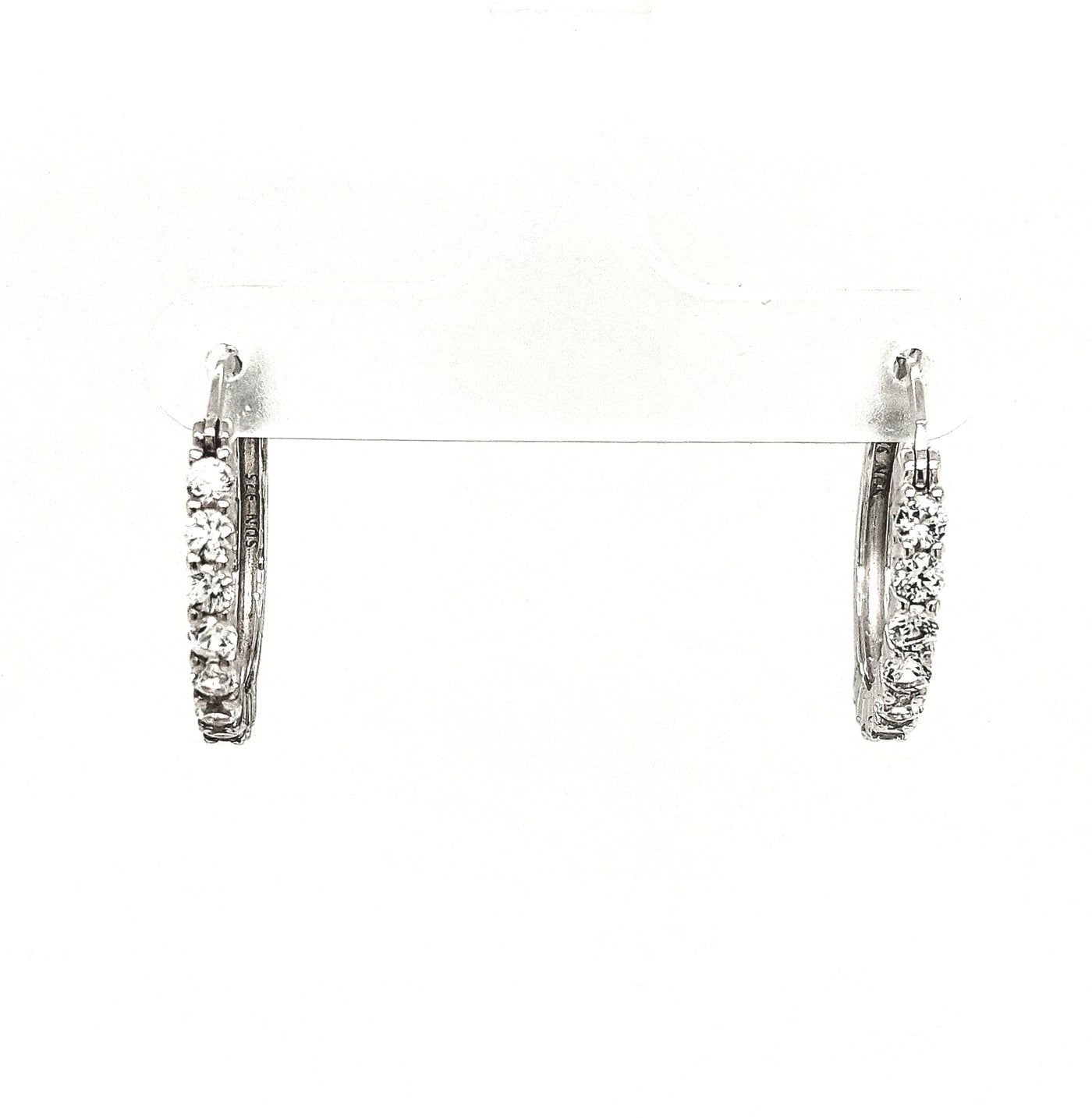 SS Round CZ Hoop Earrings