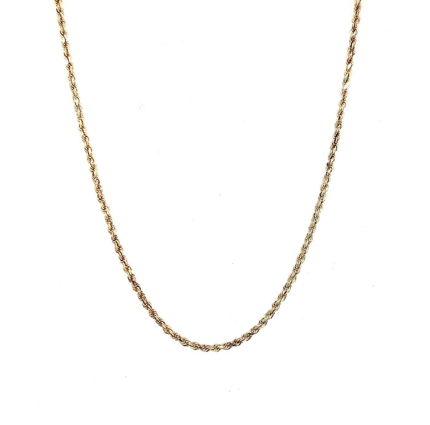 14KY 1.50mm Rope Chain with Lobster Claw Clasp Length:20in