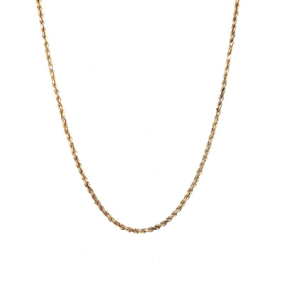 14KY 1.50mm Rope Chain with Lobster Claw Clasp Length:20in