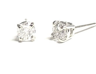 14K White Gold 0.42ctTW RBC Diamond Stud Earrings
