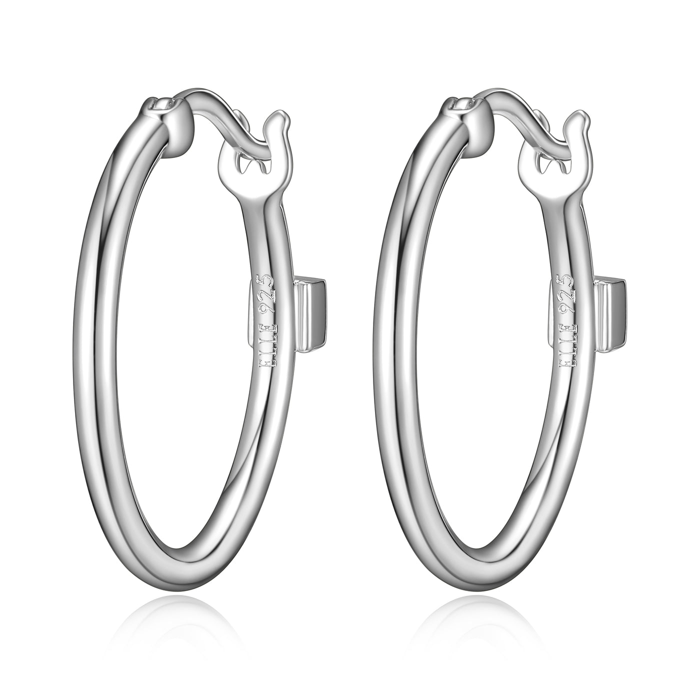 Rhodium Plated SS ELLE Hoops 20mm