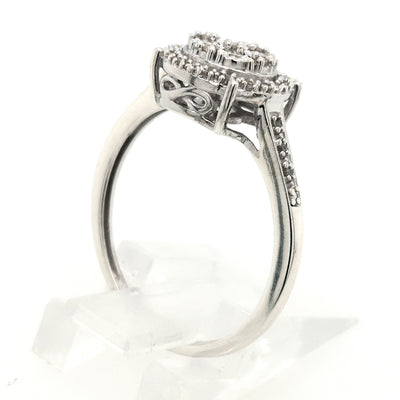 SS Round Diamond Cluster Ring